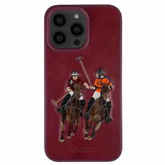 Dark Red Double Horses Santa Barbara Polo & Racquet Club