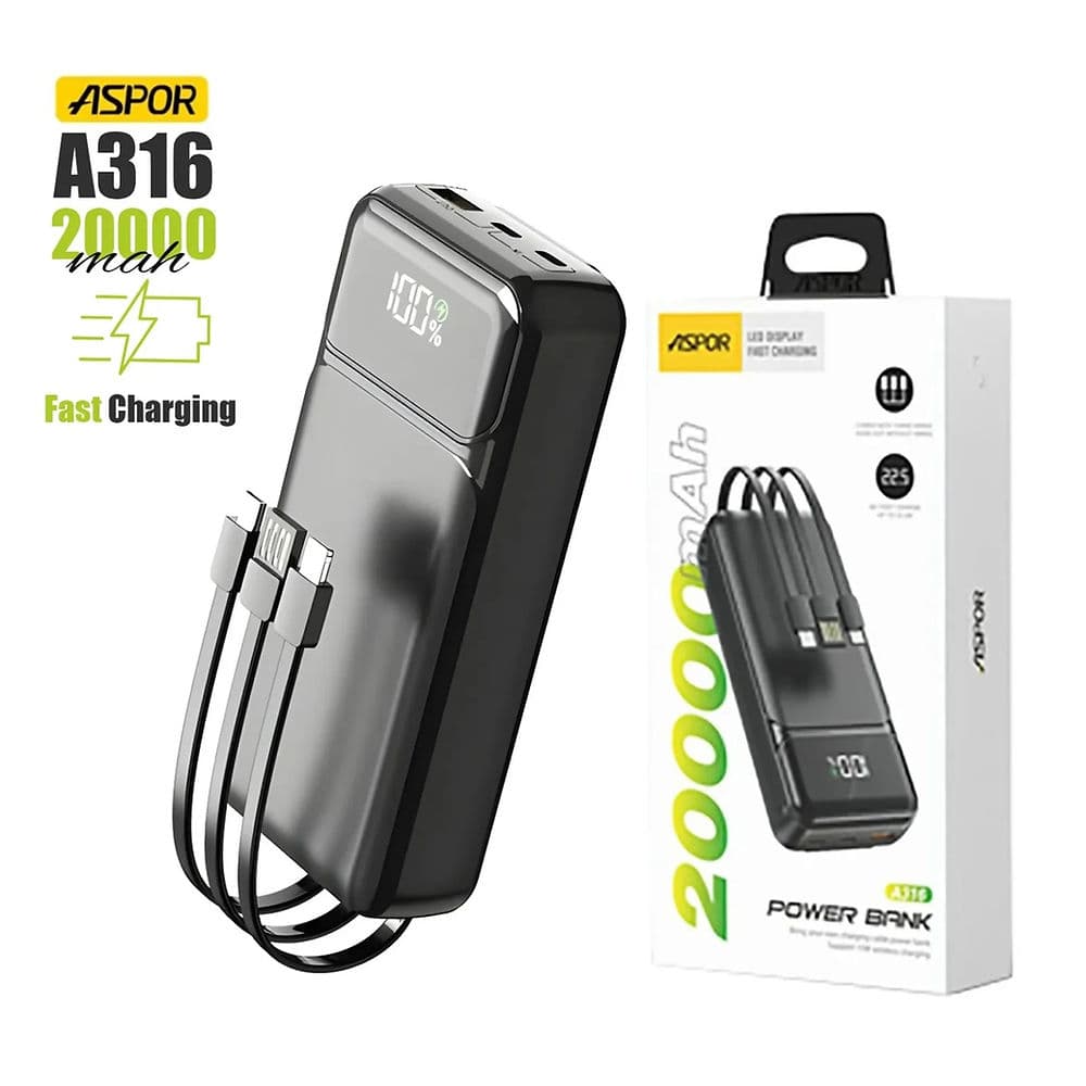 Batterie externe Aspor A316 20000mAh 22.5W