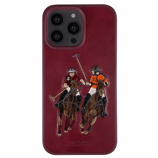 Dark Red Double Horses Santa Barbara Polo & Racquet Club