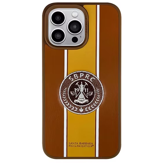 Brown Yellow Santa Barbara Polo & Racquet Club